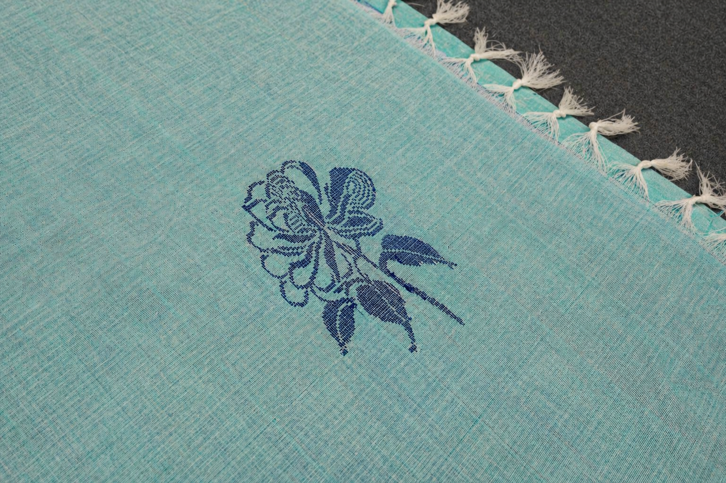Handloom Cotton Saree in Rose Butta