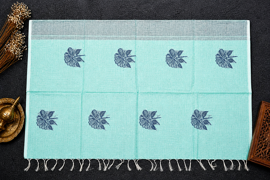 Handloom Cotton Saree in Rose Butta