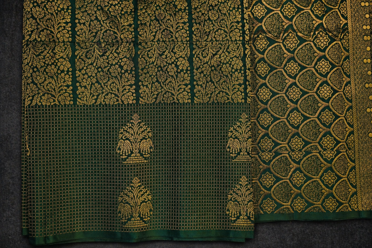 Pure Kanjivaram silk green Saree