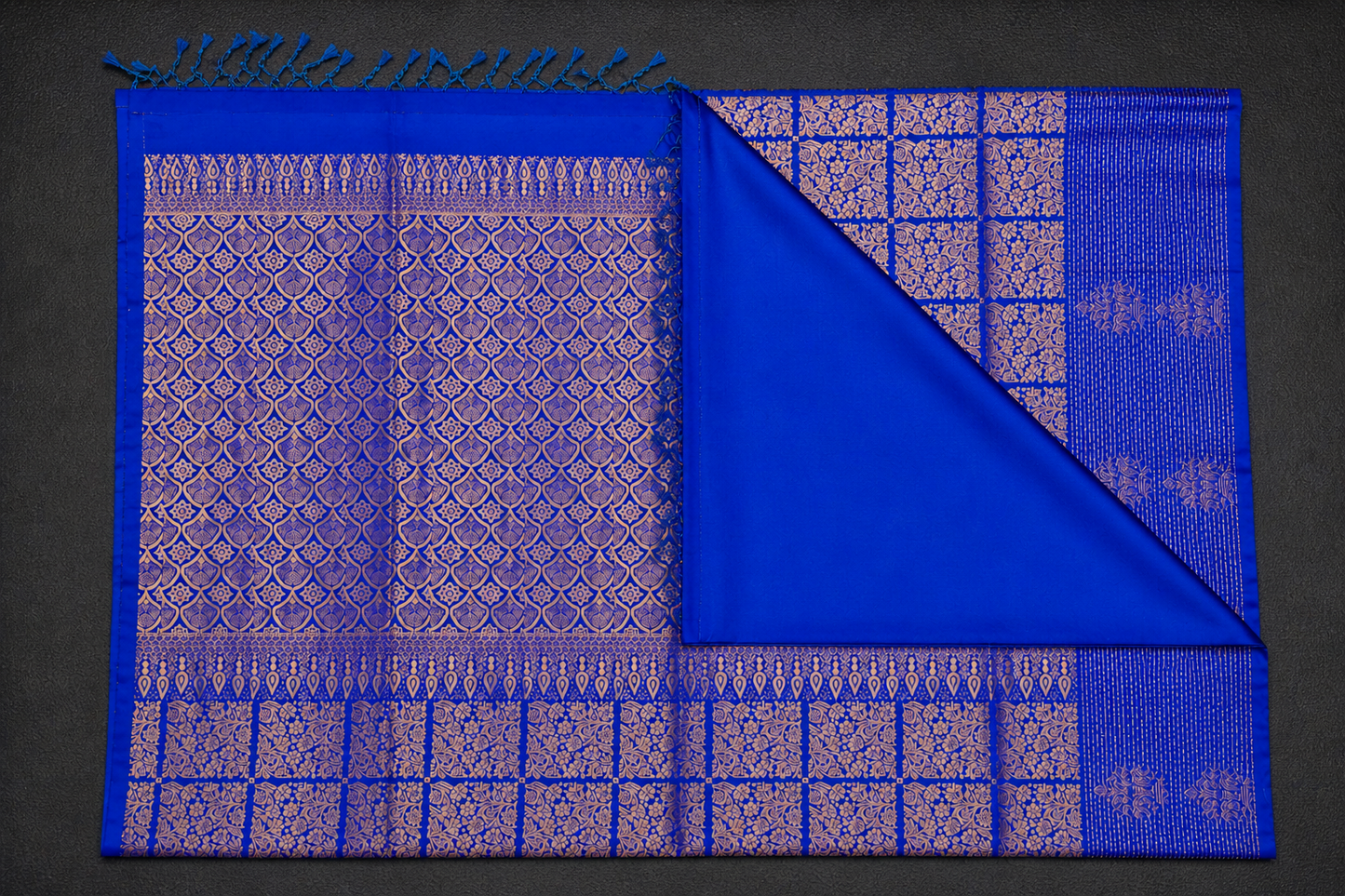 Pure Silk Kanjivaram Blue Saree