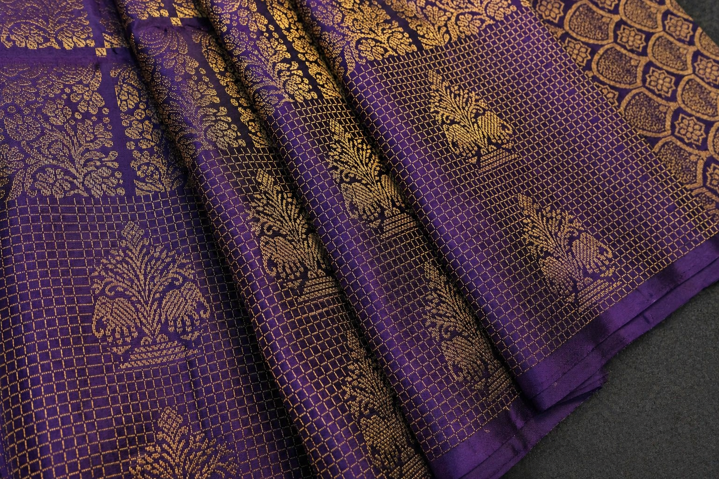 Pure Silk Kanjivaram Purple Saree